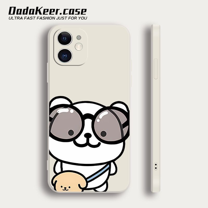 iPhone16可爱11软15plus适用苹果13墨镜线条小狗12promax情侣OPPORENO14手机壳VIVOS20创意华为NOVA14红米k80