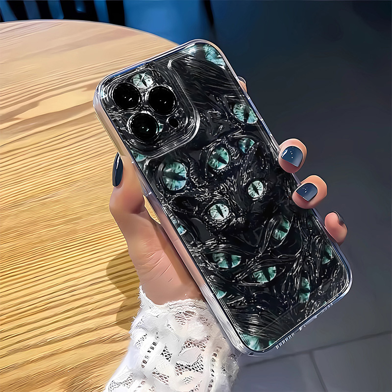 VIVOS30PROMINI手机壳iPhone15个性克苏鲁之眼16ProMax红米K80适用一加13T潮牌苹果12透明软OPPORENO14高级感