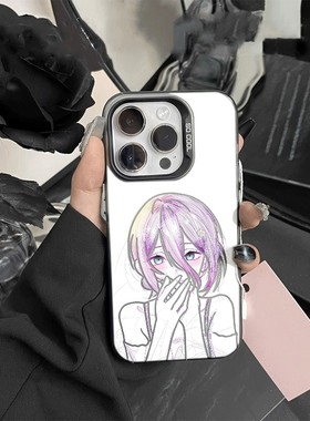 红米NOTE15pro嘴蕾塞电锯人动漫小米17p苹果13彩银15plus小众手机壳硬iPhone16高级感OPPORENO14适用12ProMax