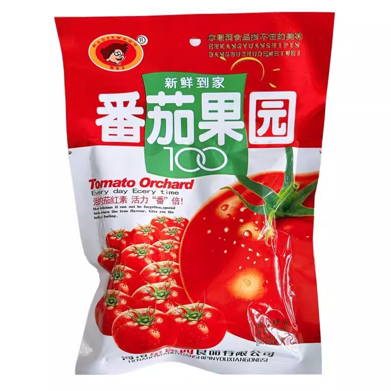 番茄果园薯片网红膨化食品办公室休闲追剧解馋零食酸甜口味袋装