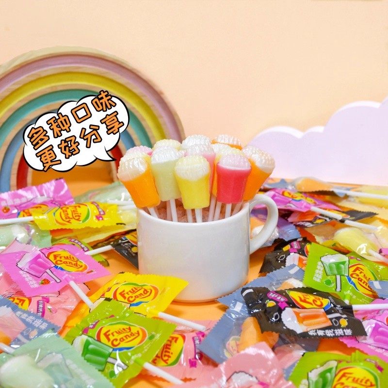 高颜值干杯乐硬糖棒棒糖多种口味儿童网红款零食糖果儿童礼物