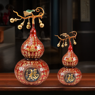 百福禄纯铜葫芦摆件客厅玄关办公室桌面装 饰乔迁开业新居礼物礼品