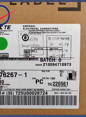 776267-1连接器TE汽车电控4.0mm间距弯针接插件14pin