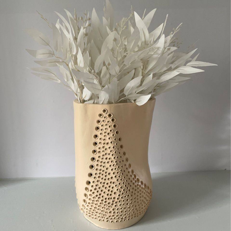 现代极简约花纹设计花瓶展厅样板房客厅摆件售楼处桌面摆件品陶瓷,橡塑材料及制品,其他塑料制品,淘宝优惠券,粉丝福利购,淘宝优惠卷