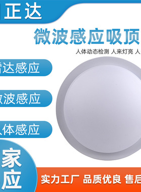 12W微波感应吸顶灯 微波感应LED  microwave sensor ceiling lamp
