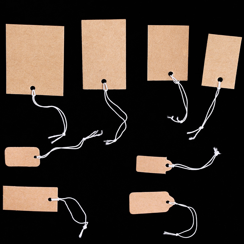 珠宝首饰玉器饰品弹力挂绳标签 吊牌 空白松紧线价格牌 配件吊卡