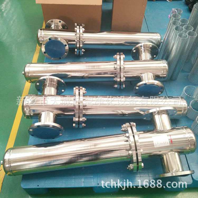 不锈钢压缩空气过滤器接口DN50处理量12M3/min