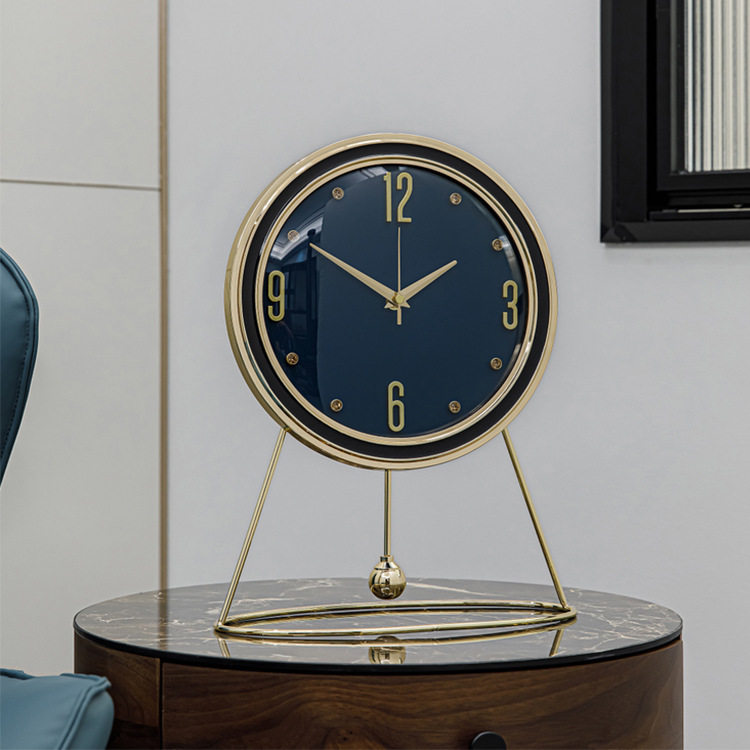 北欧时尚轻奢座钟客厅家用现代简约创意装饰台钟时钟桌面摆件座钟,模玩/动漫/周边/娃圈三坑/桌游,文化/体育周边,淘宝优惠券,粉丝福利购,淘宝优惠卷