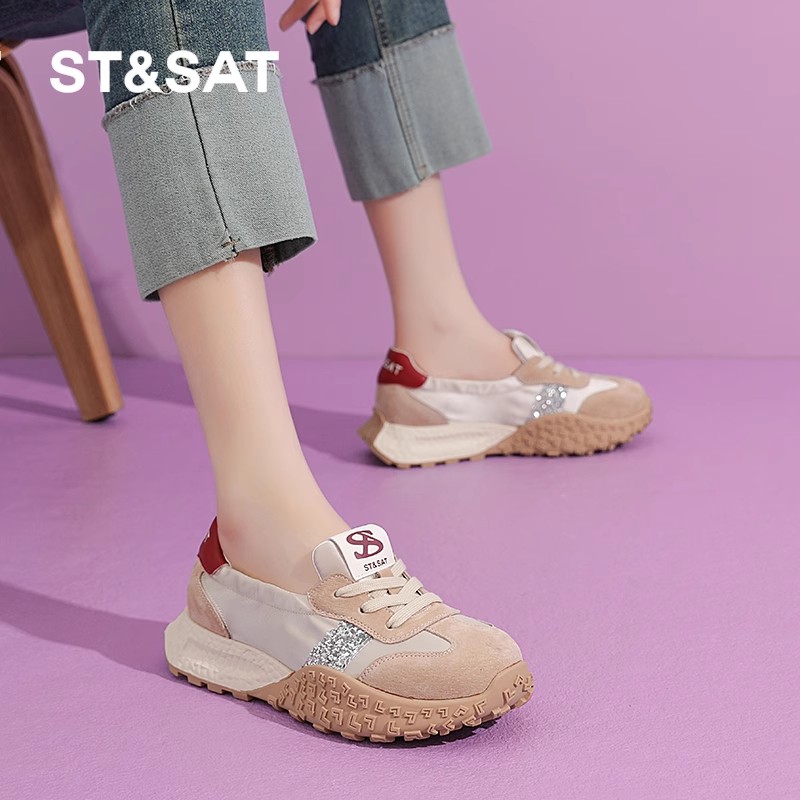 St&Sat/星期六厚底内增高德训鞋