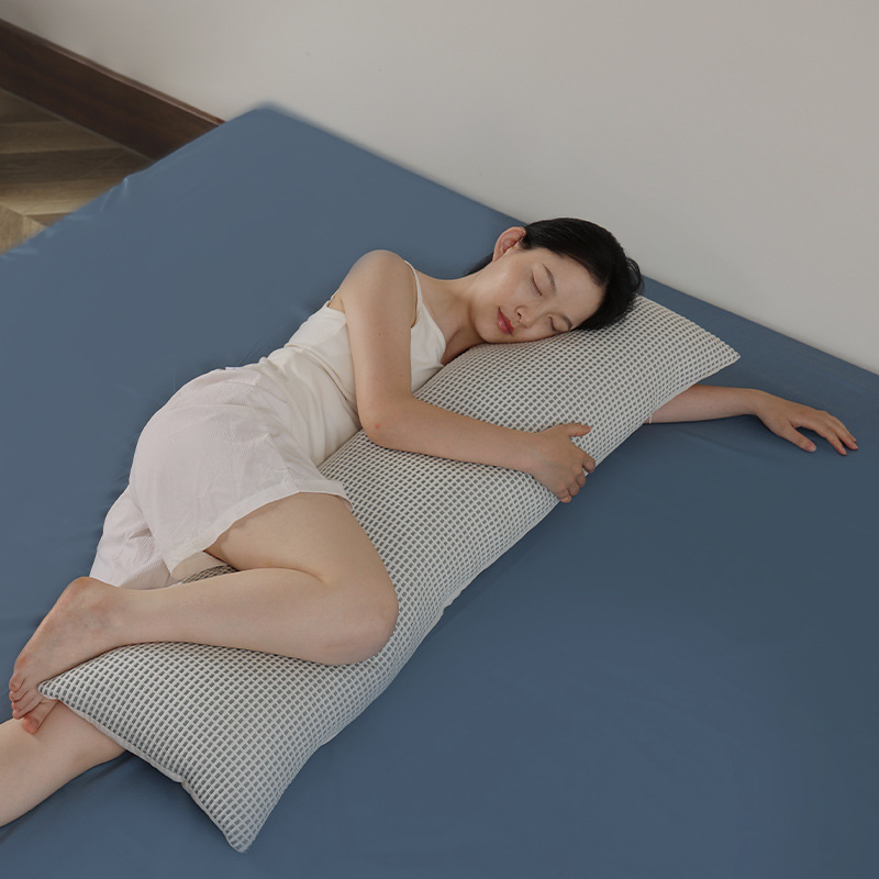 冰丝凉感长条抱枕可拆洗