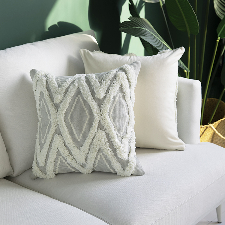 现代简约风印花飘窗靠垫套