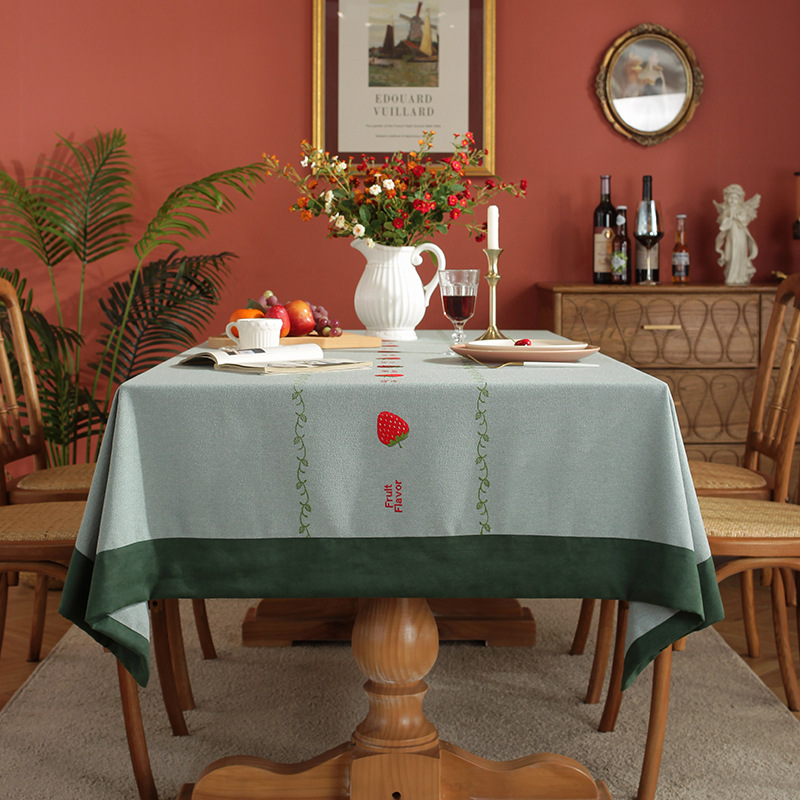 轻奢桌布棉麻布艺小清新北欧ins茶几桌布餐桌布可做防水桌子