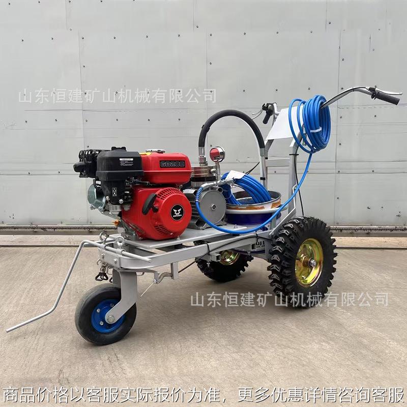 冷喷划线机 液压冷喷喷线机 手推式道路涂线机 汽油机双枪划线机