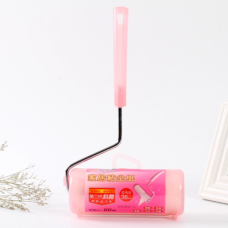 便携式大号手柄滚筒粘毛器可撕式粘毛纸除尘刷16CM洗批发