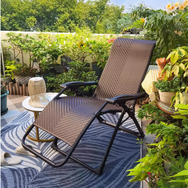 躺椅折叠午休午睡椅 单人乘凉椅便携睡椅藤椅懒人沙发午休椅