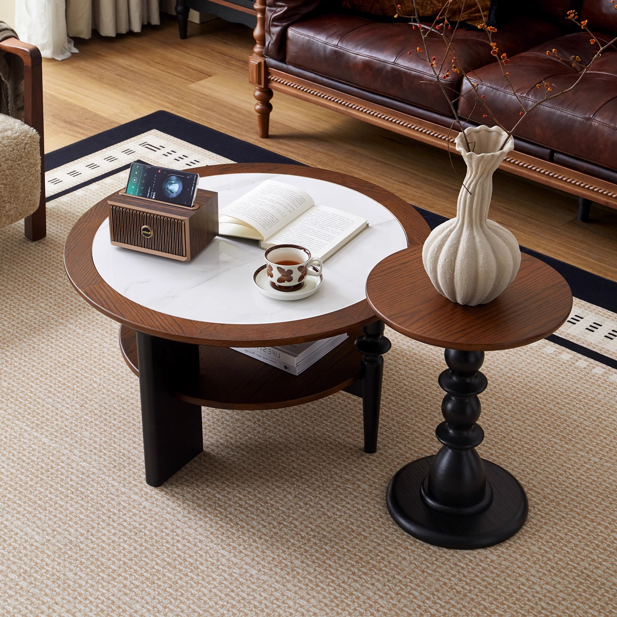 实木茶几组合客厅家用茶台小户型