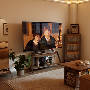 森活岛电视移动支架实木中古风小户型客厅家用储物100寸电视机柜