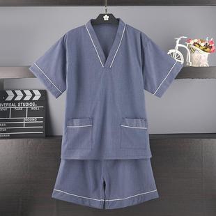 2021新款 200斤 汗蒸服男士 苎麻高档桑拿服高端洗浴中心裕服加大码