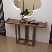 新中式 实木玄关桌翘头案玄关条案现代简约玄关柜长条供桌香案靠墙