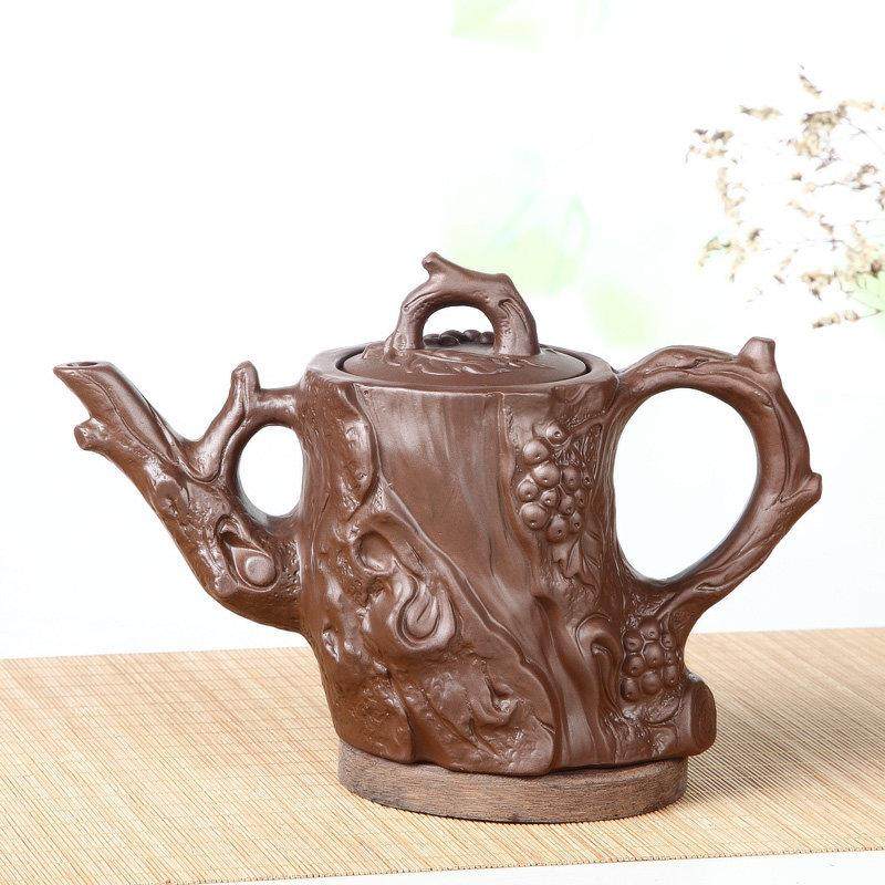 创意茶壶紫砂900ml泡茶壶套装大容量朱泥家用树桩茶具杯过滤中式,餐饮具,茶壶,淘宝优惠券,粉丝福利购,淘宝优惠卷