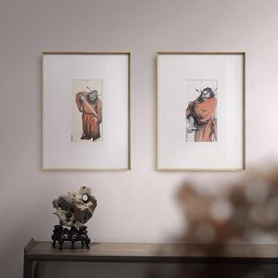 网红薛继业x仟象钟馗 映画客厅壁画墙面装饰书房挂画玄关组合创意