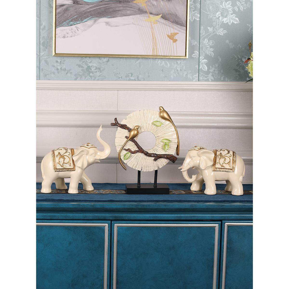 轻奢招财大象摆件创意家居客厅酒柜玄关装饰开业乔迁结婚礼物对象,家居饰品,装饰摆件,淘宝优惠券,粉丝福利购,淘宝优惠卷