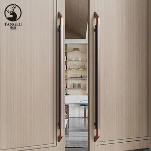 现代钢化玻璃门拉手不锈钢包厢宴会厅双开 关木门门把手酒店大门