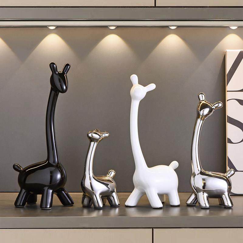 轻奢高档一家四口小鹿摆件高端大气客厅电视酒柜高级感家居装饰品,家居饰品,装饰摆件,淘宝优惠券,粉丝福利购,淘宝优惠卷