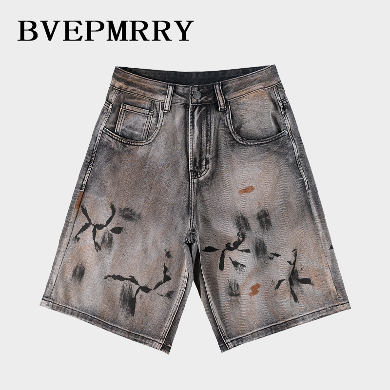 BVEPMRRY牛仔短裤宽松五分裤