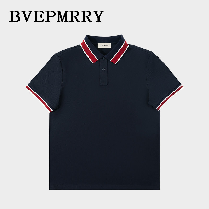 BVEPMRRY高端商务休闲短袖POLO衫男士新款春夏潮流撞色翻领上衣
