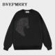BVEPMRRY轻奢帅气战马重工闪钻圆领卫衣男潮牌秋冬加绒加厚上衣