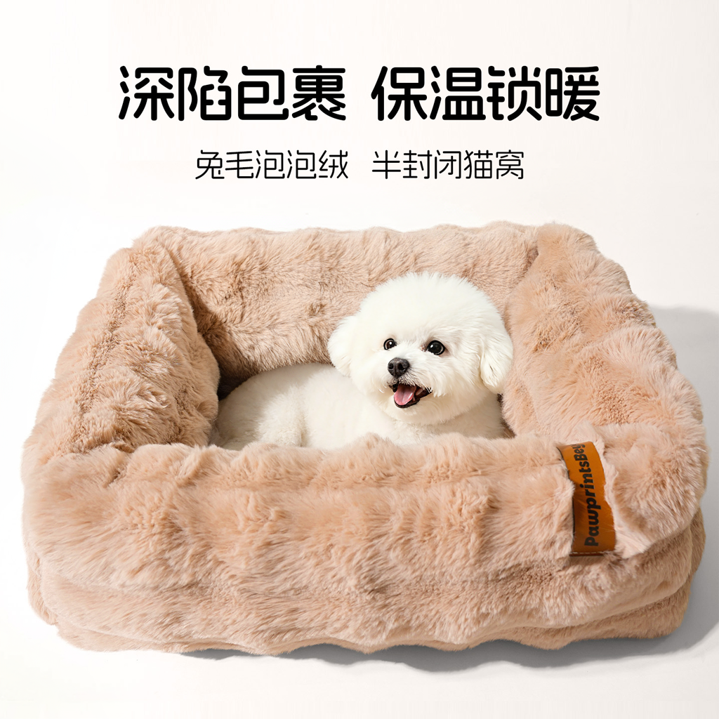 狗窝冬季加厚可拆洗小型犬泰迪比熊睡窝半封闭式幼犬宠物狗床睡垫,宠物/宠物食品及用品,狗窝/屋/帐篷/沙发,淘宝优惠券,粉丝福利购,淘宝优惠卷