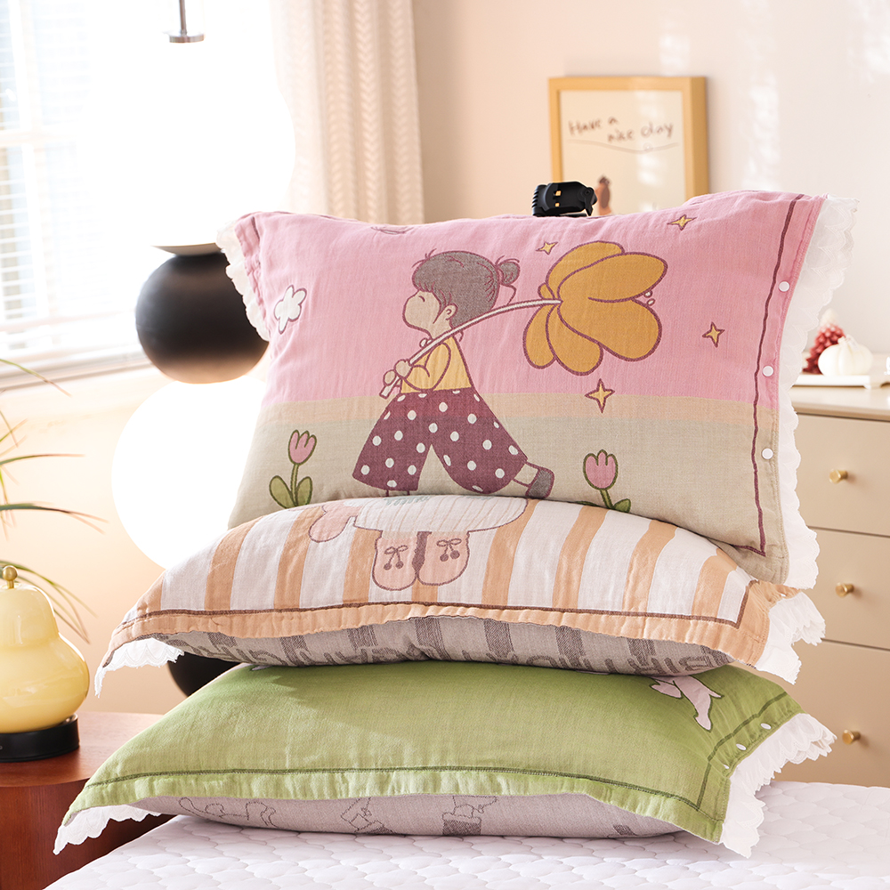 卡通柔软透气新款加厚枕套全棉