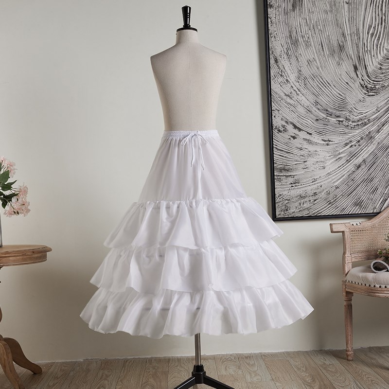 裙撑Lolita可调节p鱼骨撑荷叶边延长撑多层加蓬演出礼服花嫁衬裙