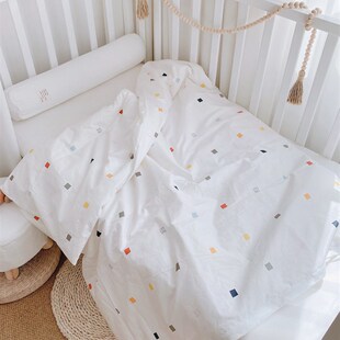 爱予宝贝全棉斜纹布四季舒适婴新生儿童亲子被套宝U宝被单卡通被