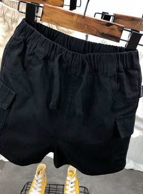 儿童短裤夏季2020薄款r小男童宝宝女童白色弹力五分裤百搭时尚韩