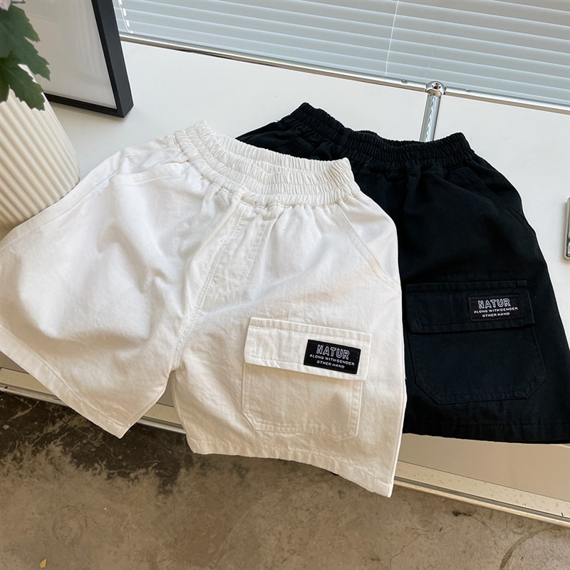 男童短裤工装裤纯棉五分裤韩版20A23夏季新款儿童休闲裤中裤宝宝