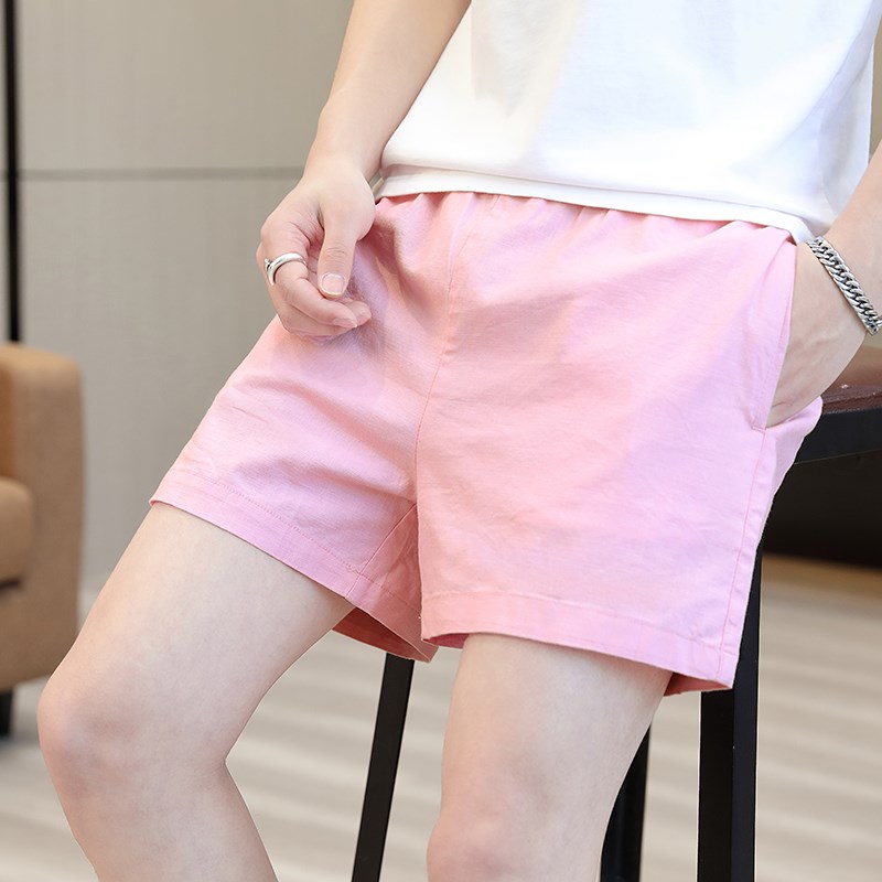 小码修身短裤男学生矮个子XS码S号纯棉透气纯N色休闲五分裤4分裤