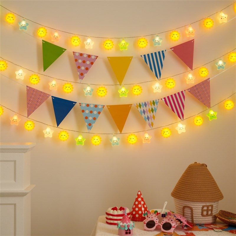 后备箱惊喜装饰彩灯闪灯灯串满天B星星灯带生日房间场景布置气氛