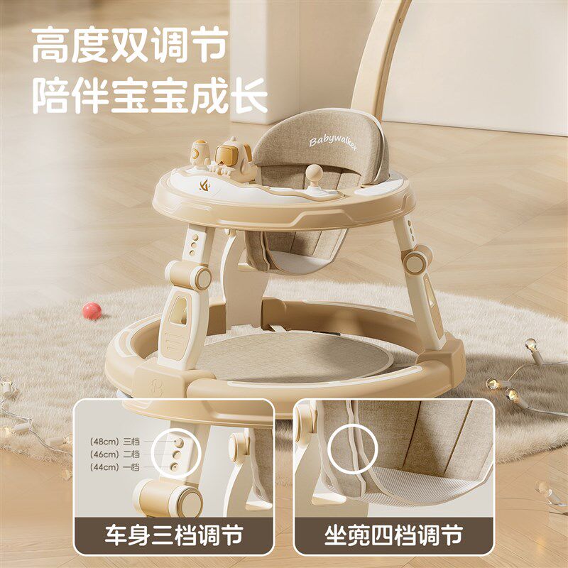 婴儿学步车防o型腿婴幼儿新款多功能防侧翻6到1R8个月手推车可摺