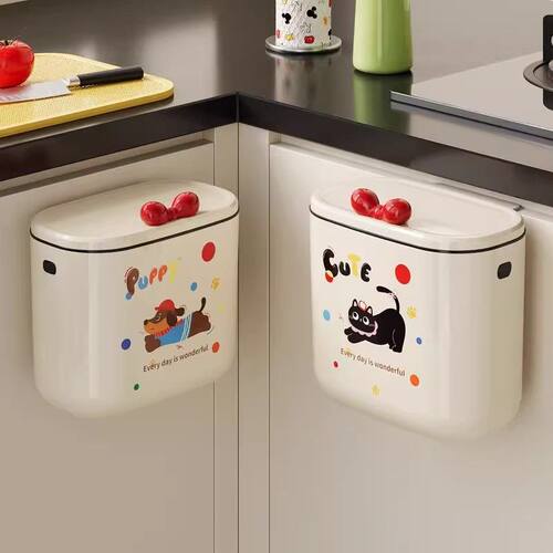 卫生间客厅厨房大容量壁挂垃圾桶台面收纳桶创意新款厨余挂式纸篓