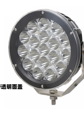 90W大功率黑色高亮圆形LED前照灯 铝合金外壳工程作业灯