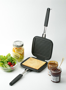 日本进口SUGIYAMA杉山金属鋁合金 可拆式 薄煎饼烤盘三明治夾