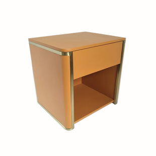 爱美佳厂家直销售楼部意式现代轻奢床头柜 样板房皮制床头柜简约