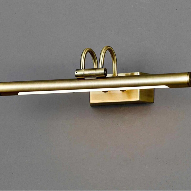 喜来灯饰供应LED火箭头镜前灯酒店客房现代电镀青古铜画灯8073-1W