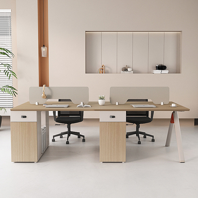 高端办公桌员工位简约现代办公室桌职员桌椅组合四人工位电脑桌子