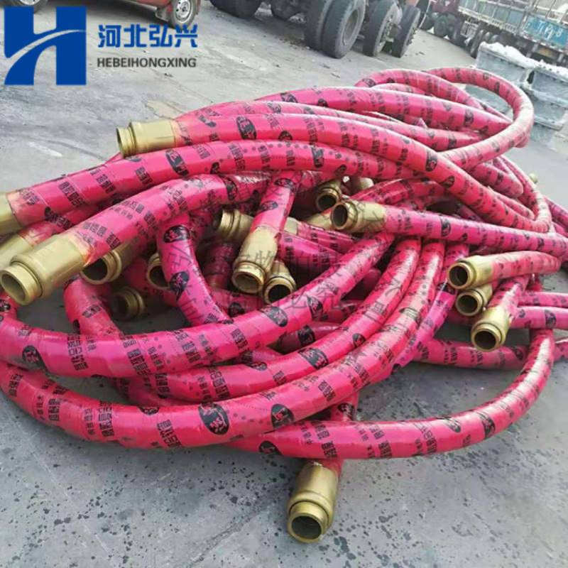 DN100*3000四层钢丝橡胶软管 喷浆机末端胶管