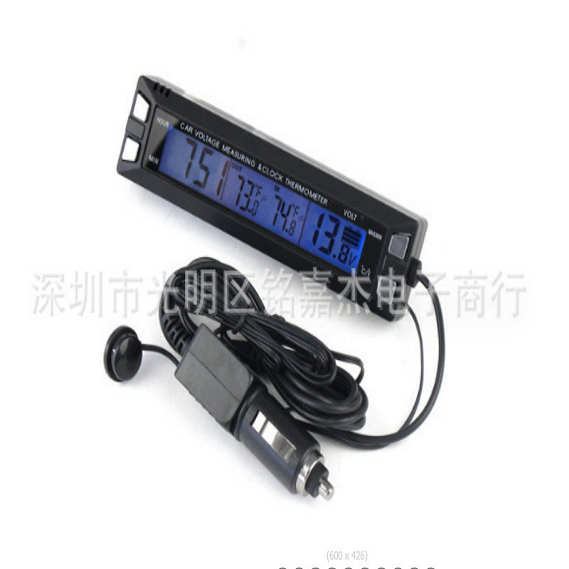 汽车车载电压计车载内外温度计+电线扎带/束线带