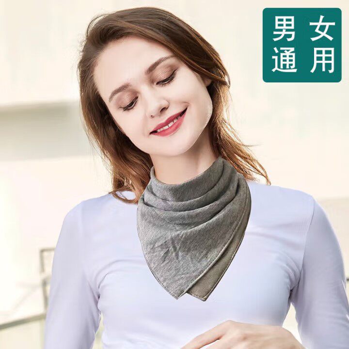 防电磁辐射围脖套围巾日常保护颈部脖子防护围领银纤维丝巾男女用
