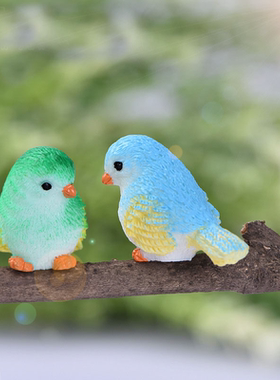 微景观树脂小鸟蛋糕汽车沙盘花盆装饰品鱼缸摆件